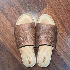 Born tooled leather sandals